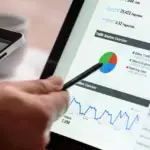 Google Search Console dashboard open on a laptop for site audits