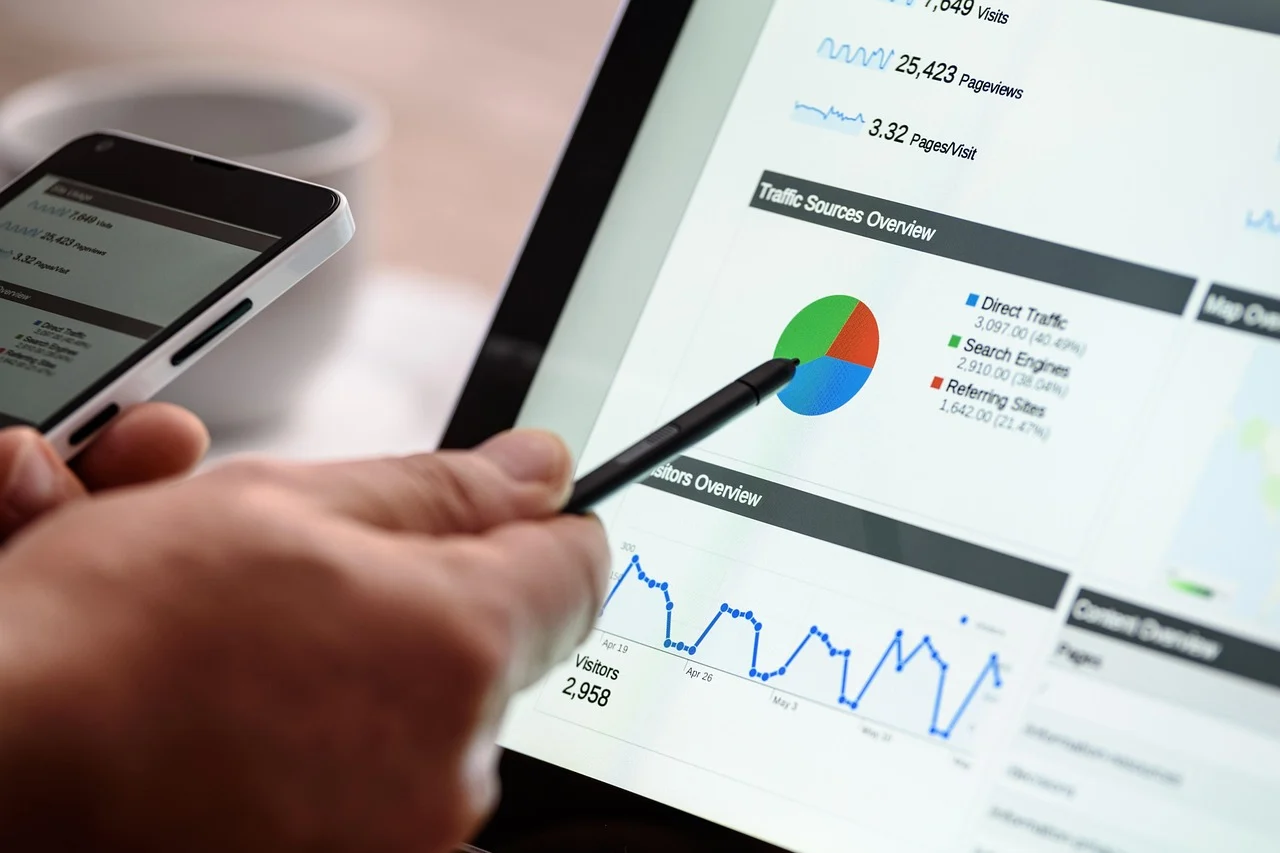 Google Search Console dashboard open on a laptop for site audits